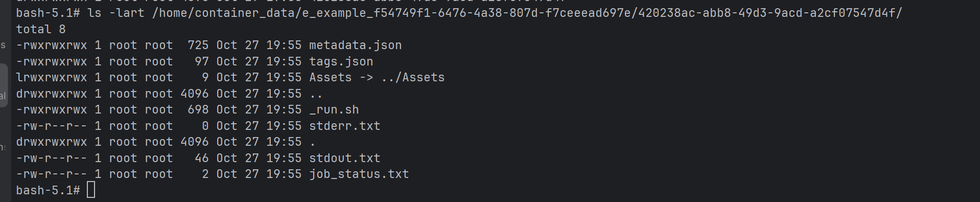 Container results